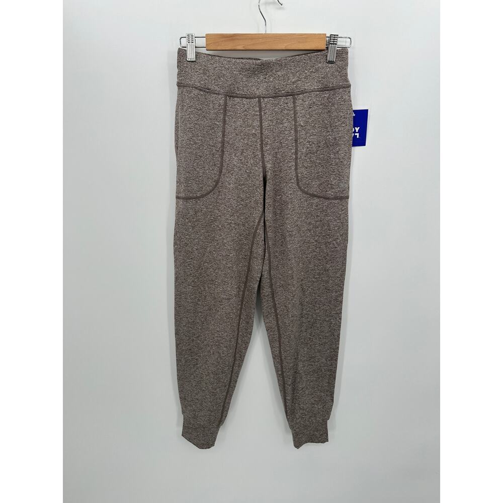 JoyLab Womens High Waist Joggers Pearl Mocha Brown Heathered Size XS NWT Workout